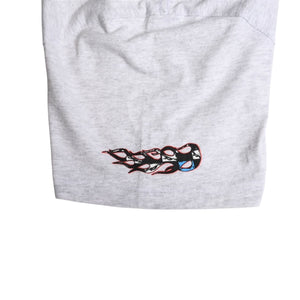 CHROME HEARTS クロムハーツ × MATTY BOY マッティボーイ 半袖Tシャツ サイズXL グレー マルチカラー プリント 美品 中古 4a008903