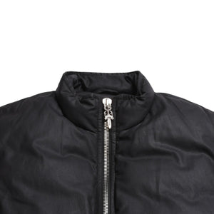 極美品 CHROME HEARTS クロムハーツ パーフェクト ダガージップナイロンダウンベスト ブラック シルバー金具 サイズM 中古 4a008909