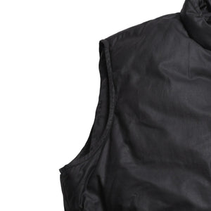 極美品 CHROME HEARTS クロムハーツ パーフェクト ダガージップナイロンダウンベスト ブラック シルバー金具 サイズM 中古 4a008909