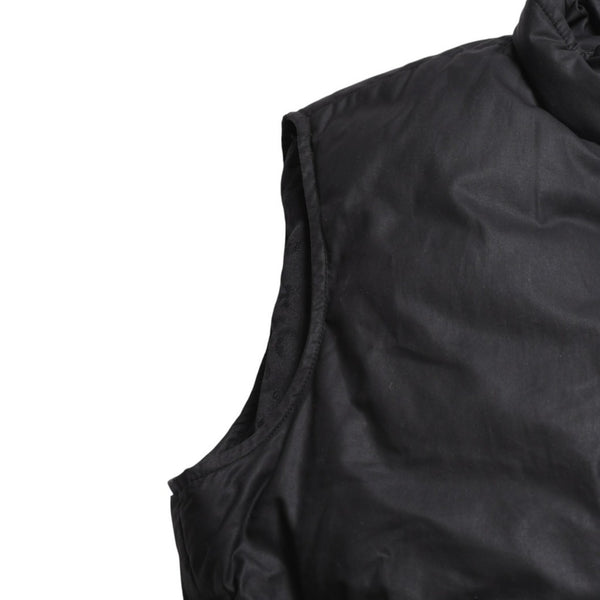 極美品 CHROME HEARTS クロムハーツ パーフェクト ダガージップナイロンダウンベスト ブラック シルバー金具 サイズM 中古 4a008909