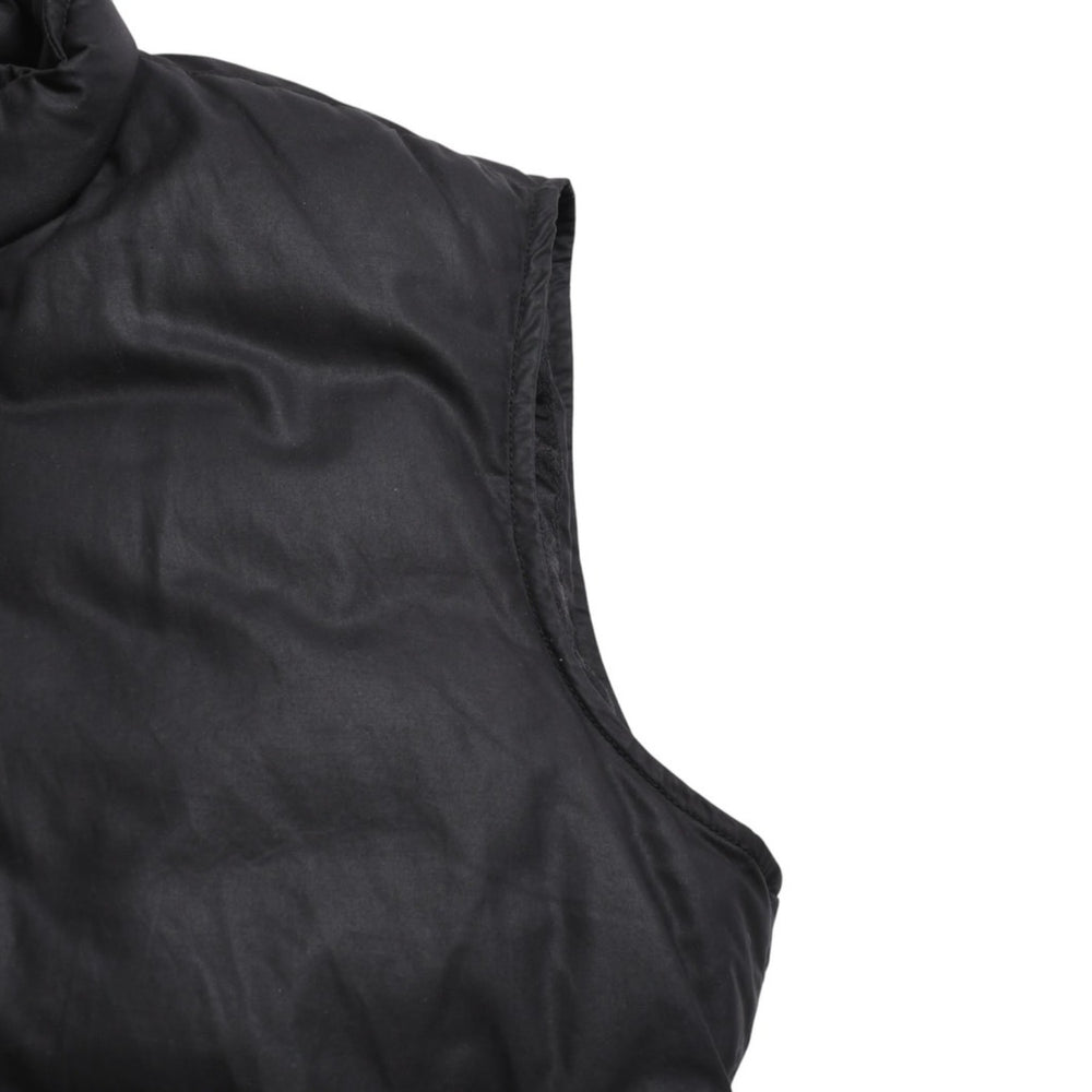 極美品 CHROME HEARTS クロムハーツ パーフェクト ダガージップナイロンダウンベスト ブラック シルバー金具 サイズM 中古 4a008909