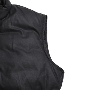 極美品 CHROME HEARTS クロムハーツ パーフェクト ダガージップナイロンダウンベスト ブラック シルバー金具 サイズM 中古 4a008909