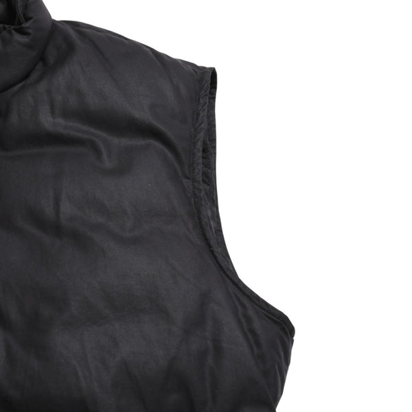 極美品 CHROME HEARTS クロムハーツ パーフェクト ダガージップナイロンダウンベスト ブラック シルバー金具 サイズM 中古 4a008909