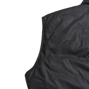 極美品 CHROME HEARTS クロムハーツ パーフェクト ダガージップナイロンダウンベスト ブラック シルバー金具 サイズM 中古 4a008909