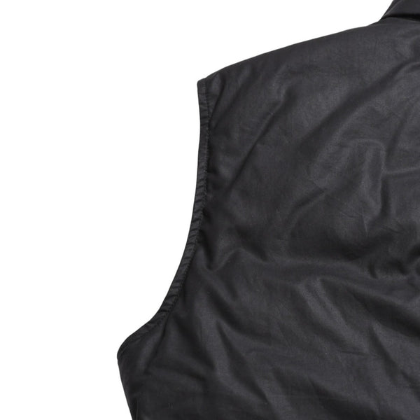 極美品 CHROME HEARTS クロムハーツ パーフェクト ダガージップナイロンダウンベスト ブラック シルバー金具 サイズM 中古 4a008909