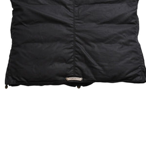 極美品 CHROME HEARTS クロムハーツ パーフェクト ダガージップナイロンダウンベスト ブラック シルバー金具 サイズM 中古 4a008909