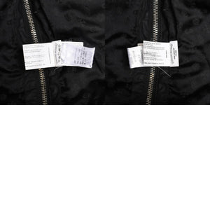 極美品 CHROME HEARTS クロムハーツ パーフェクト ダガージップナイロンダウンベスト ブラック シルバー金具 サイズM 中古 4a008909