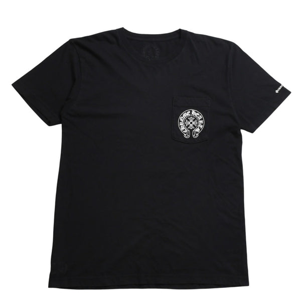 CHROME HEARTS クロムハーツ 半袖Tシャツ サイズL CHプラス ホースシュー ブラック ホワイト プリント 美品 中古 4a008906
