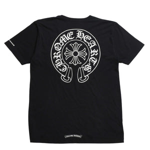 CHROME HEARTS クロムハーツ 半袖Tシャツ サイズL CHプラス ホースシュー ブラック ホワイト プリント 美品 中古 4a008906