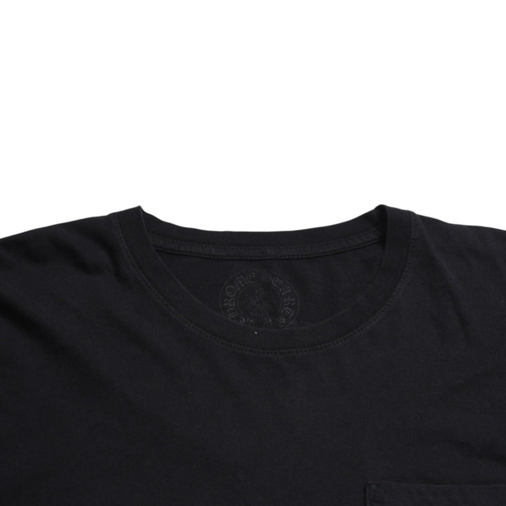 CHROME HEARTS クロムハーツ 半袖Tシャツ サイズL CHプラス ホースシュー ブラック ホワイト プリント 美品 中古 4a008906