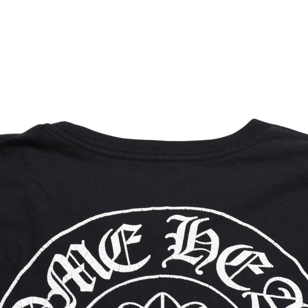 CHROME HEARTS クロムハーツ 半袖Tシャツ サイズL CHプラス ホースシュー ブラック ホワイト プリント 美品 中古 4a008906