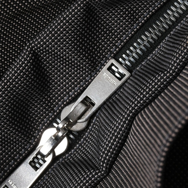 極美品 HERMES エルメス エールライン トート MM ハンドバッグ キャンバス グレー ブラック シルバー金具 中古 4a008892
