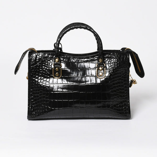 Like new BALENCIAGA Classic Metal Edge City 2WAY Bag Handbag Shoulder Bag 432831 Black Gold Hardware Used 4a008334