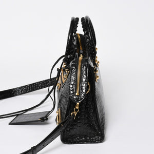Like new BALENCIAGA Classic Metal Edge City 2WAY Bag Handbag Shoulder Bag 432831 Black Gold Hardware Used 4a008334