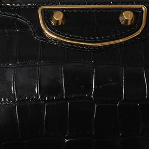 Like new BALENCIAGA Classic Metal Edge City 2WAY Bag Handbag Shoulder Bag 432831 Black Gold Hardware Used 4a008334