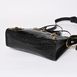 Like new BALENCIAGA Classic Metal Edge City 2WAY Bag Handbag Shoulder Bag 432831 Black Gold Hardware Used 4a008334