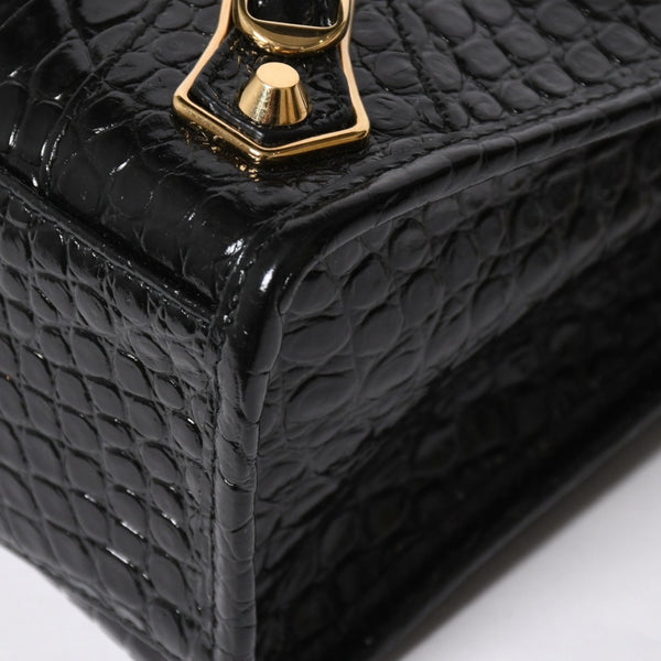 Like new BALENCIAGA Classic Metal Edge City 2WAY Bag Handbag Shoulder Bag 432831 Black Gold Hardware Used 4a008334