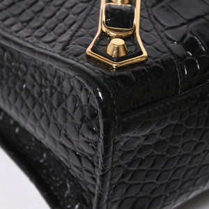 Like new BALENCIAGA Classic Metal Edge City 2WAY Bag Handbag Shoulder Bag 432831 Black Gold Hardware Used 4a008334