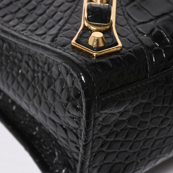 Like new BALENCIAGA Classic Metal Edge City 2WAY Bag Handbag Shoulder Bag 432831 Black Gold Hardware Used 4a008334