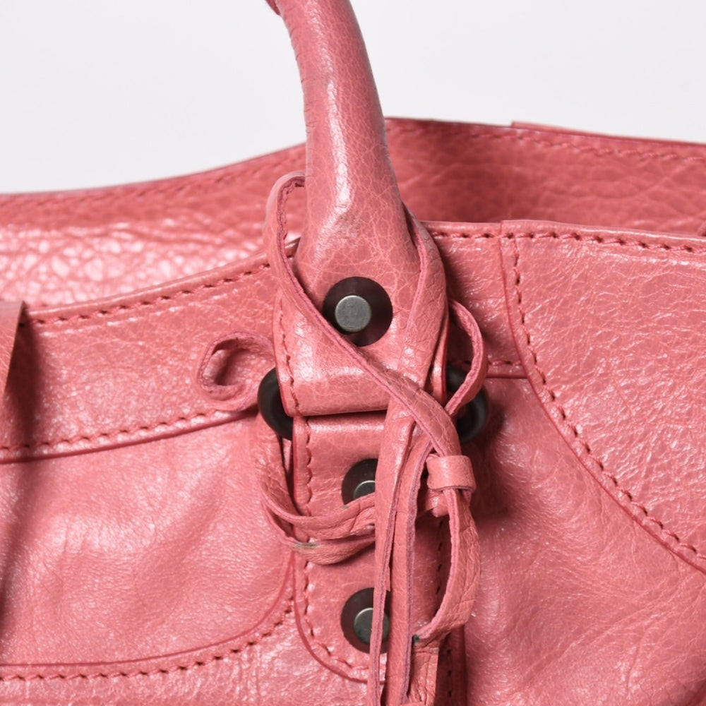 極美品 BALENCIAGA バレンシアガ クラシックシティ 2WAYバッグ ハンドバッグ ショルダーバッグ 235216 ピンク レザー ブロンズ金具 中古 4a008320