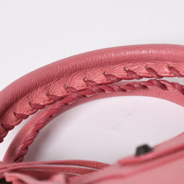 Very Good Condition BALENCIAGA Classic City 2WAY Bag Handbag Shoulder Bag 235216 Pink Leather Bronze Hardware Used 4a008320