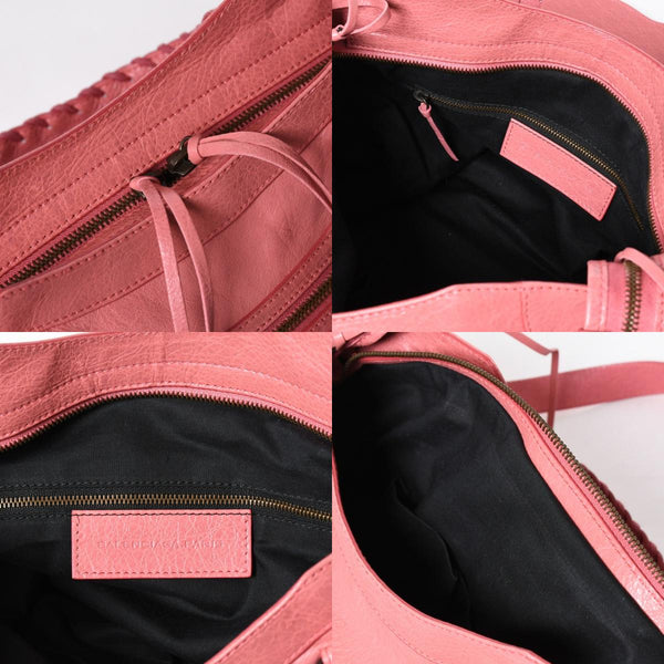 Very Good Condition BALENCIAGA Classic City 2WAY Bag Handbag Shoulder Bag 235216 Pink Leather Bronze Hardware Used 4a008320