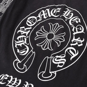 CHROME HEARTS クロムハーツ オールド 長袖Tシャツ サイズM NEW YORK限定 フローラルクロス ブラック 美品 中古 4a008904