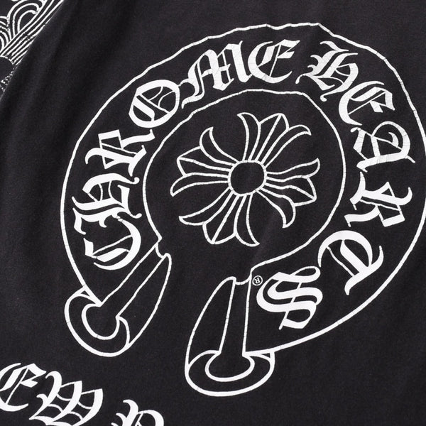 CHROME HEARTS クロムハーツ オールド 長袖Tシャツ サイズM NEW YORK限定 フローラルクロス ブラック 美品 中古 4a008904