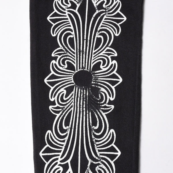 CHROME HEARTS クロムハーツ オールド 長袖Tシャツ サイズM NEW YORK限定 フローラルクロス ブラック 美品 中古 4a008904