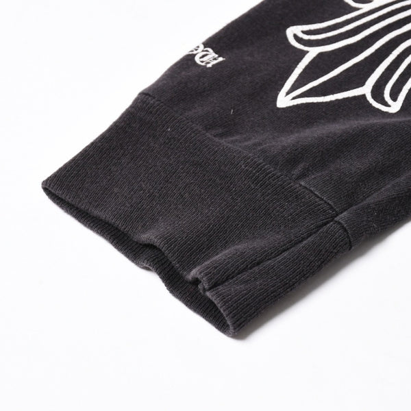 CHROME HEARTS クロムハーツ オールド 長袖Tシャツ サイズM NEW YORK限定 フローラルクロス ブラック 美品 中古 4a008904