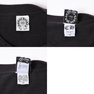CHROME HEARTS クロムハーツ オールド 長袖Tシャツ サイズM NEW YORK限定 フローラルクロス ブラック 美品 中古 4a008904