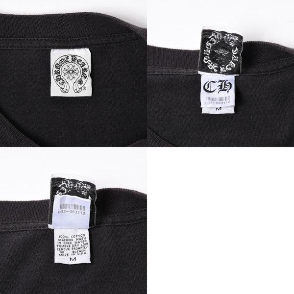 CHROME HEARTS クロムハーツ オールド 長袖Tシャツ サイズM NEW YORK限定 フローラルクロス ブラック 美品 中古 4a008904