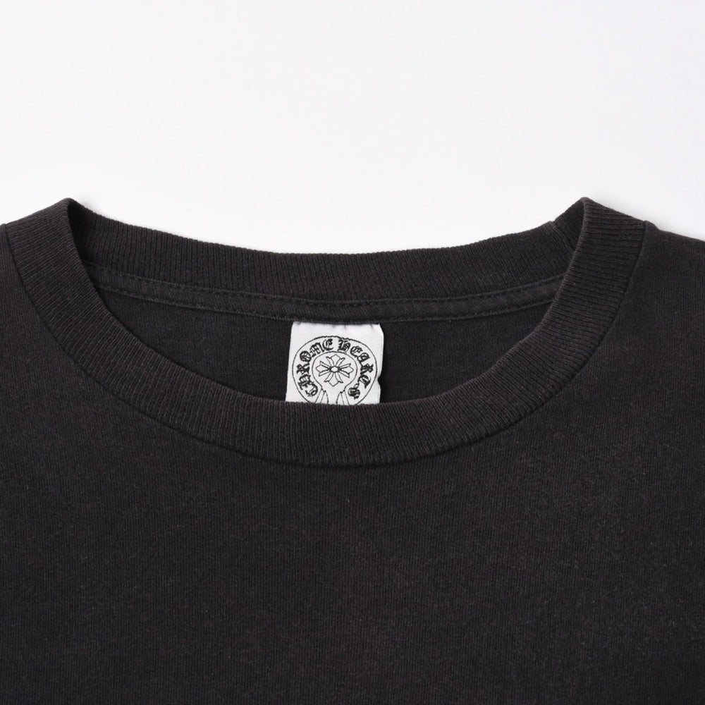 CHROME HEARTS クロムハーツ オールド 長袖Tシャツ サイズM NEW YORK限定 フローラルクロス ブラック 美品 中古 4a008904