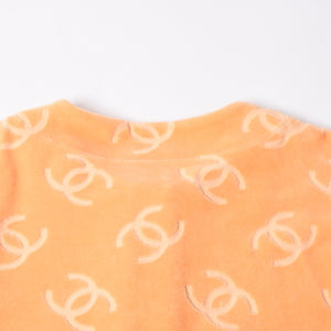 新品同様品 CHANEL シャネル 長袖 カーディガン 長袖シャツ オレンジ サイズ38 ココマーク ボタン 中古 4a008594