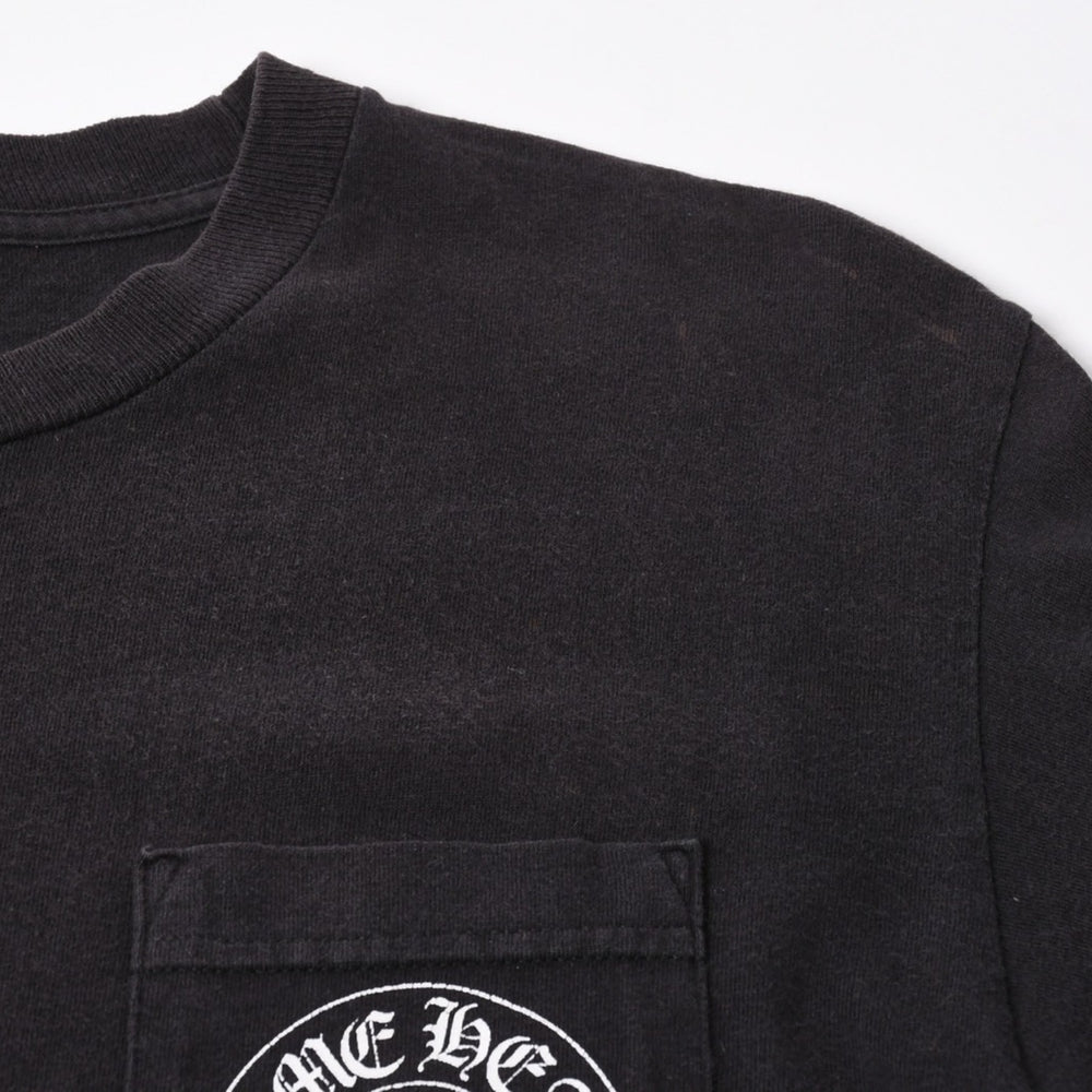 CHROME HEARTS クロムハーツ オールド 長袖Tシャツ サイズM NEW YORK限定 フローラルクロス ブラック 美品 中古 4a008904
