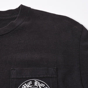 CHROME HEARTS クロムハーツ オールド 長袖Tシャツ サイズM NEW YORK限定 フローラルクロス ブラック 美品 中古 4a008904
