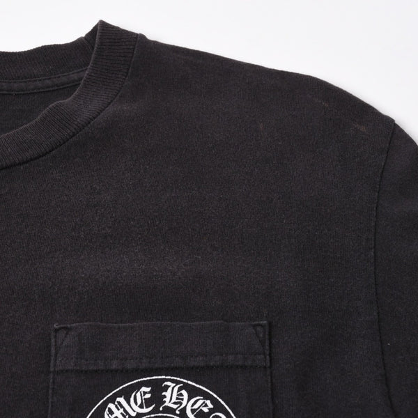 CHROME HEARTS クロムハーツ オールド 長袖Tシャツ サイズM NEW YORK限定 フローラルクロス ブラック 美品 中古 4a008904