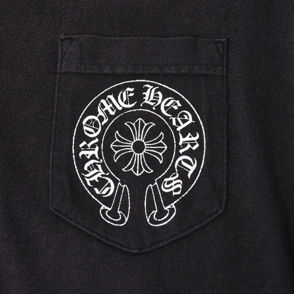 CHROME HEARTS クロムハーツ オールド 長袖Tシャツ サイズM NEW YORK限定 フローラルクロス ブラック 美品 中古 4a008904