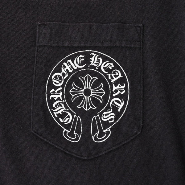 CHROME HEARTS クロムハーツ オールド 長袖Tシャツ サイズM NEW YORK限定 フローラルクロス ブラック 美品 中古 4a008904
