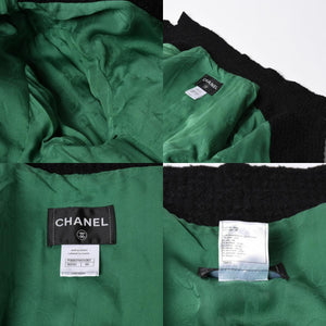 極美品 CHANEL シャネル ツイードジャケット メンズ P36831W04383 サイズ50 ココマーク ウール グリーン メンズ 中古 4a008696