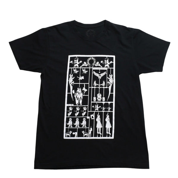 Very Good Condition CHROME HEARTS × FOTI Short Sleeve T-shirt Size L Black White Print Skull Used 4a008908