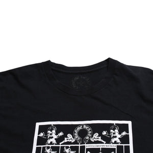 Very Good Condition CHROME HEARTS × FOTI Short Sleeve T-shirt Size L Black White Print Skull Used 4a008908