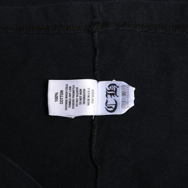 Very Good Condition CHROME HEARTS Vertical Logo Long Sleeve T-shirt Size L CH Plus Horseshoe Black White Used 4a008907