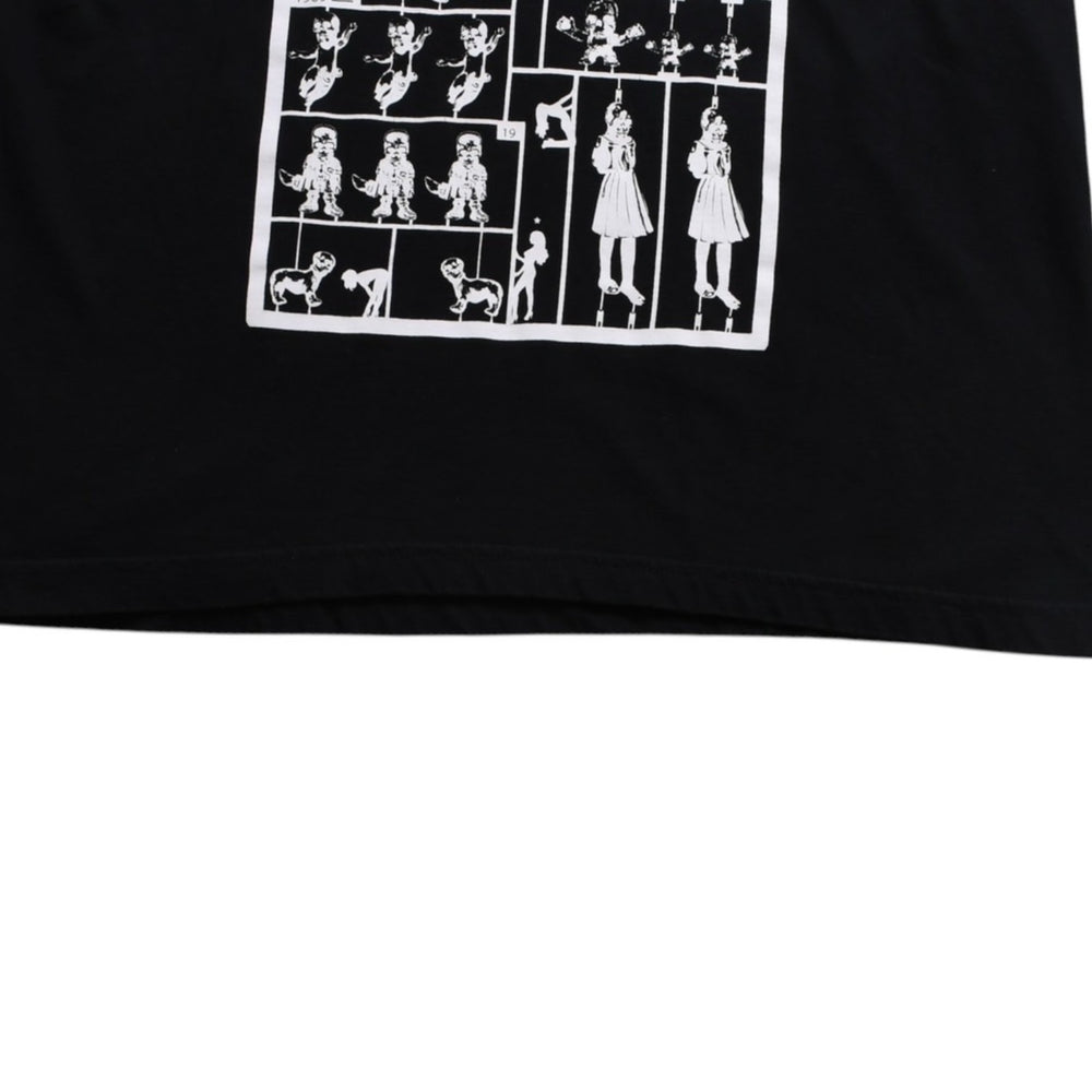 極美品 CHROME HEARTS クロムハーツ × FOTI フォティ 半袖Tシャツ サイズL ブラック ホワイト プリント スカル 中古 4a008908