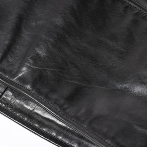 極美品 CHROME HEARTS クロムハーツ DSMG 限定 ジャケット レザージャケット ベーシックモト ブラック ホースレザー シルバー金具 サイズM 中古 4a008602