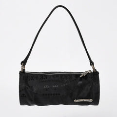 新品未使用 CHROME HEARTS クロムハーツ ナイロンポーチ Nylon Top Handle Bag 新作 総柄 マルチロゴ ナイロン バッグ レザーパッチ 中古 4a008913