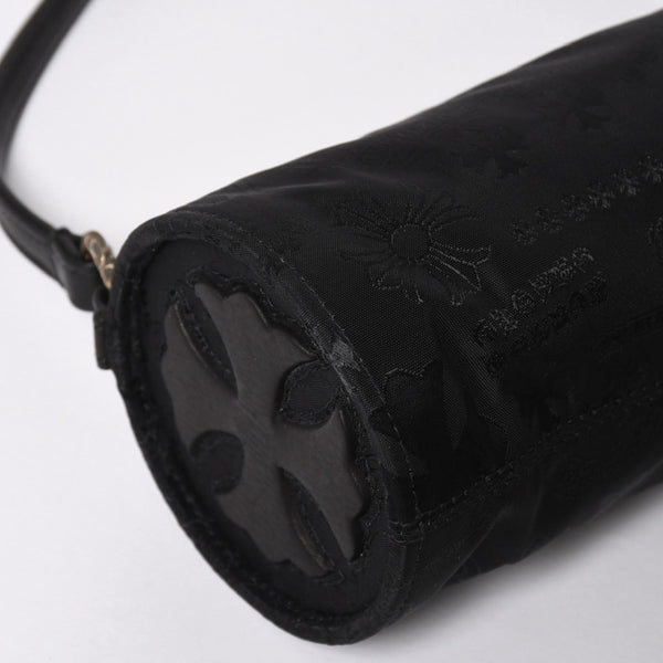 新品未使用 CHROME HEARTS クロムハーツ ナイロンポーチ Nylon Top Handle Bag 新作 総柄 マルチロゴ ナイロン バッグ レザーパッチ 中古 4a008913