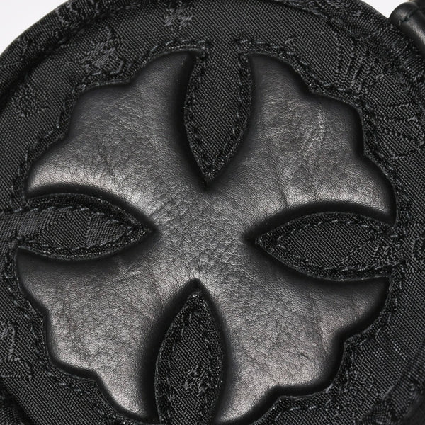 新品未使用 CHROME HEARTS クロムハーツ ナイロンポーチ Nylon Top Handle Bag 新作 総柄 マルチロゴ ナイロン バッグ レザーパッチ 中古 4a008913