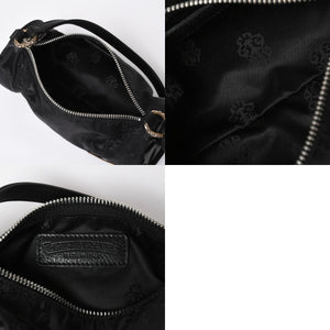 新品未使用 CHROME HEARTS クロムハーツ ナイロンポーチ Nylon Top Handle Bag 新作 総柄 マルチロゴ ナイロン バッグ レザーパッチ 中古 4a008913