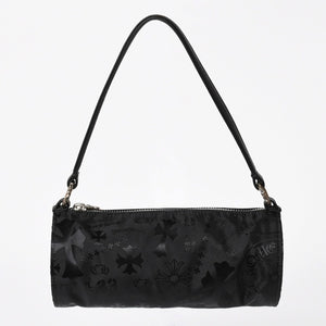 新品未使用 CHROME HEARTS クロムハーツ ナイロンポーチ Nylon Top Handle Bag 新作 総柄 マルチロゴ ナイロン バッグ レザーパッチ 中古 4a008914
